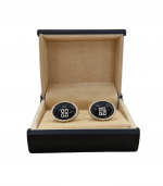 Black Cufflink In Oval Shape - Cufflinks In Pakistan