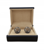 Brown round Cufflinks