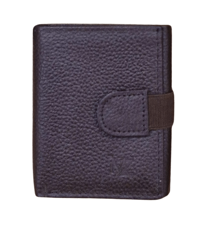 Button Fold Leather Wallet for Men in Pakistan - Dark Brown Color