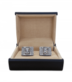 Buy Designed Rectangle Silver Cufflinks In Pakistan