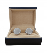 Silver Cufflink Round Design In Pakistan